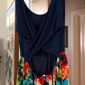 Navy/floral maxi dress